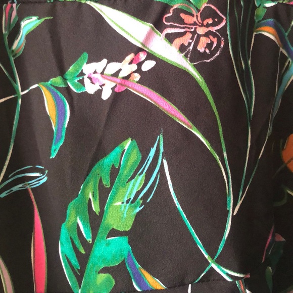 Black floral print summer dress, s. L wrinkle free - Picture 5 of 8